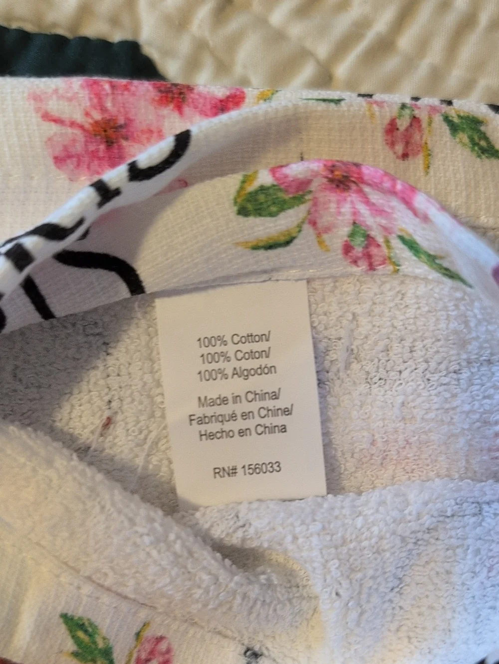 Paris Floral Kitchen Towel - Pink